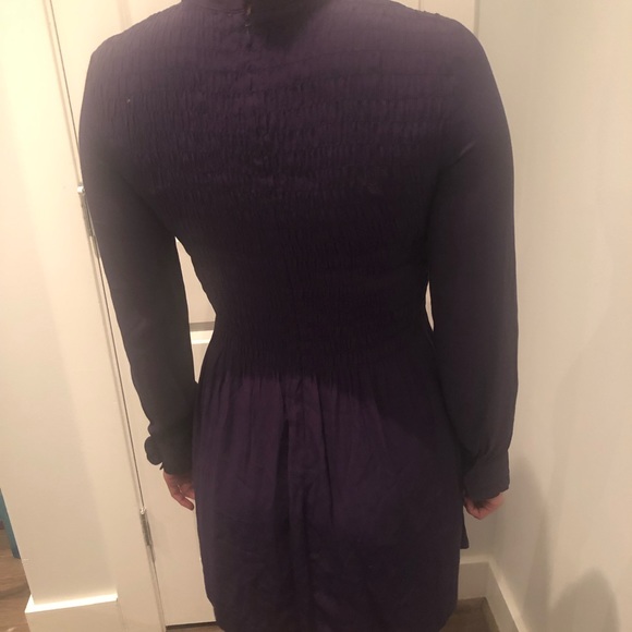 & Other Stories smocked navy mini dress sz XS - Picture 3 of 5